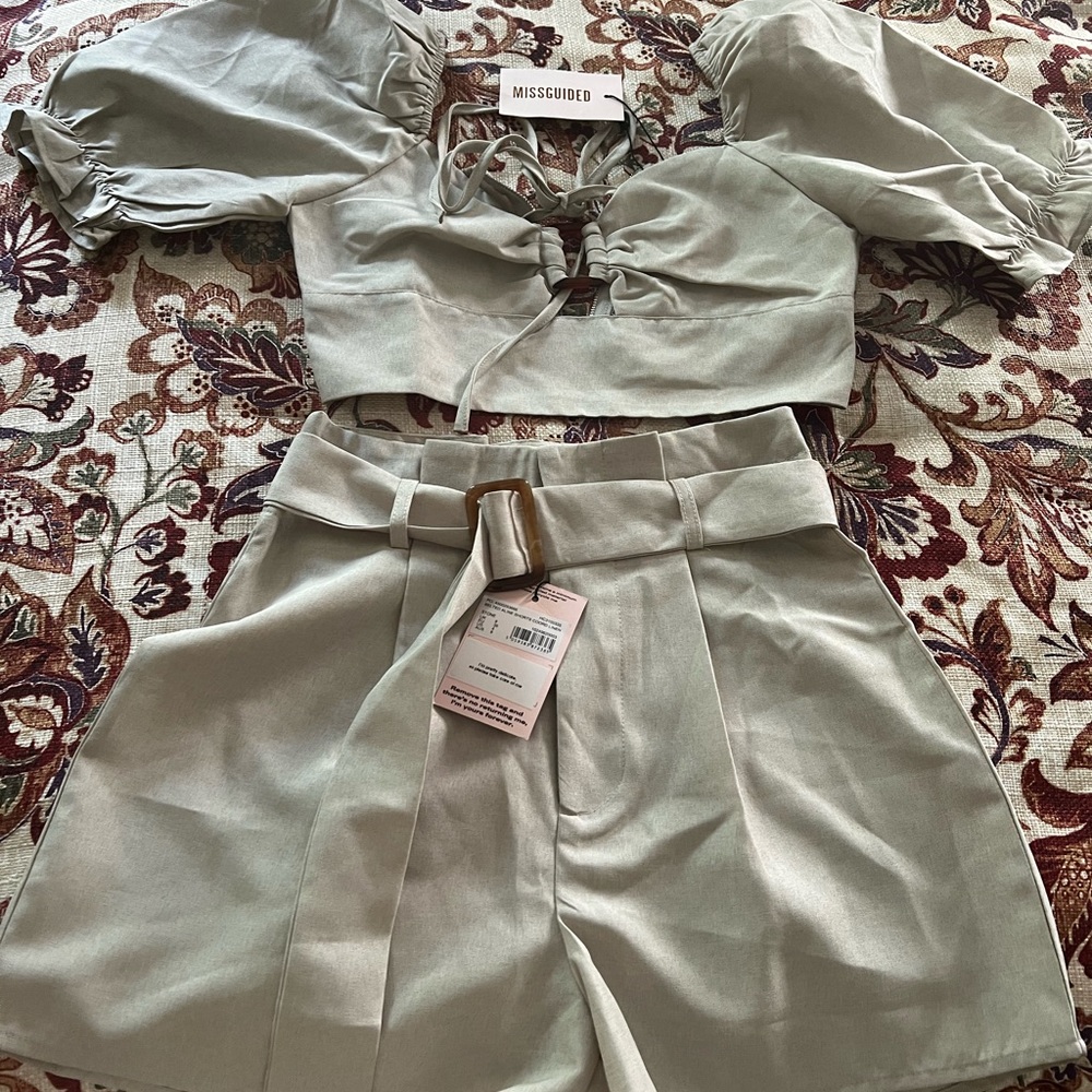 Missguided co-ord short set 2 piece brand new!